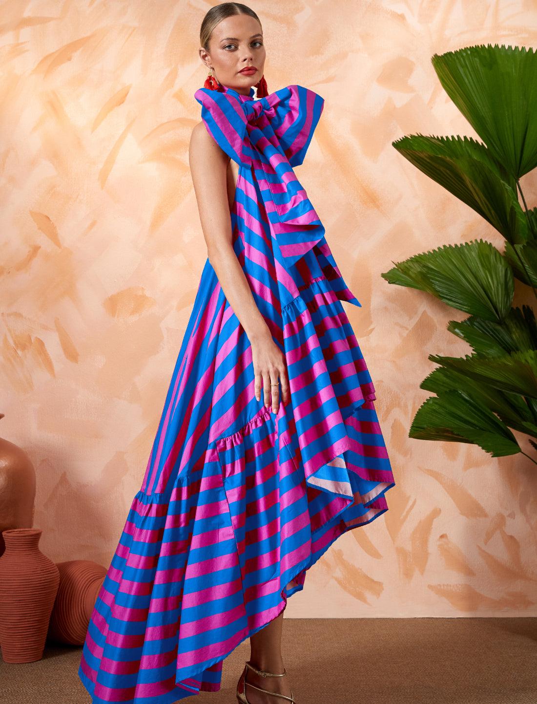 JOSEPHINE FLOWING DRESS STRIPE