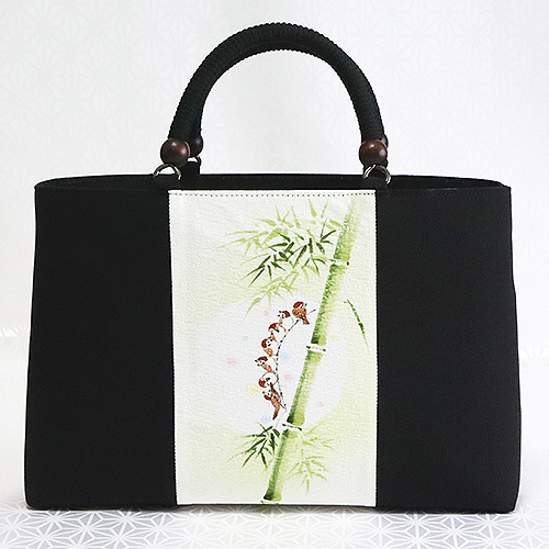 KIMONOバッグ 手描き友禅 竹雀｜京都の着物和装小物 ゑり正