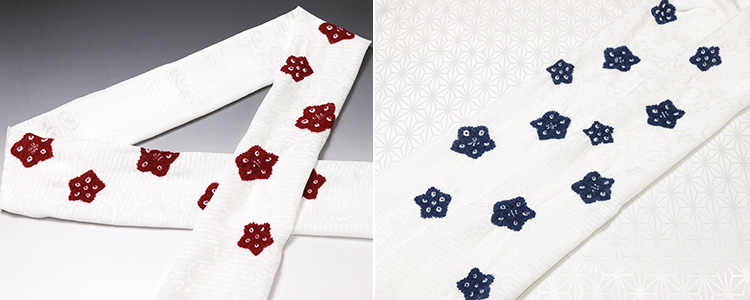 帯揚げ 絽輪出し白地桔梗｜京都の着物和装小物 ゑり正