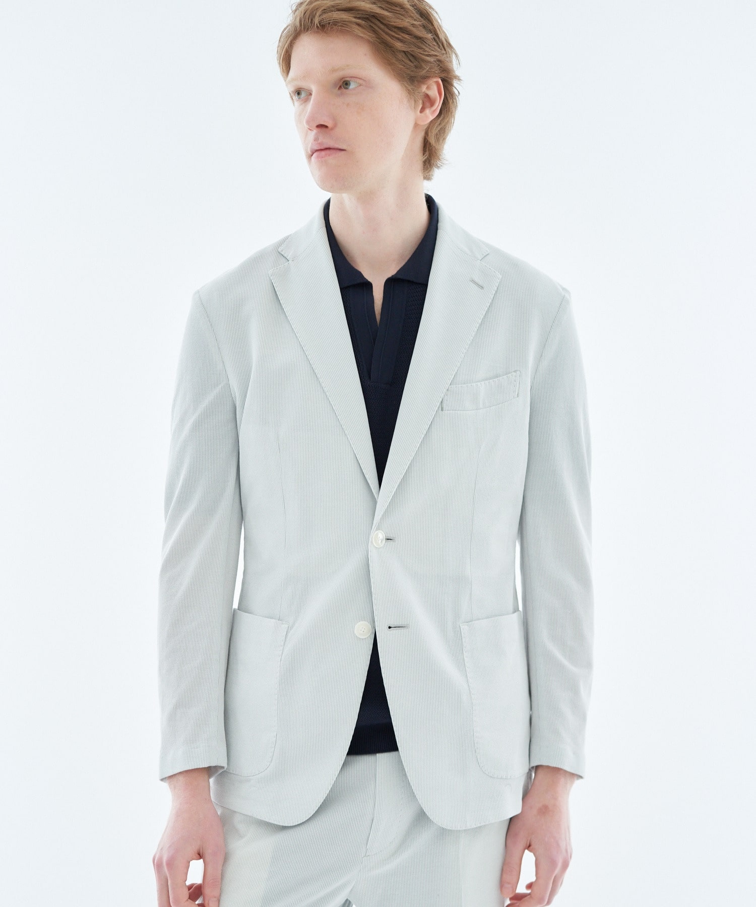 ESTNATION / ジャージーサッカーセットアップジャケット｜ESTNATION