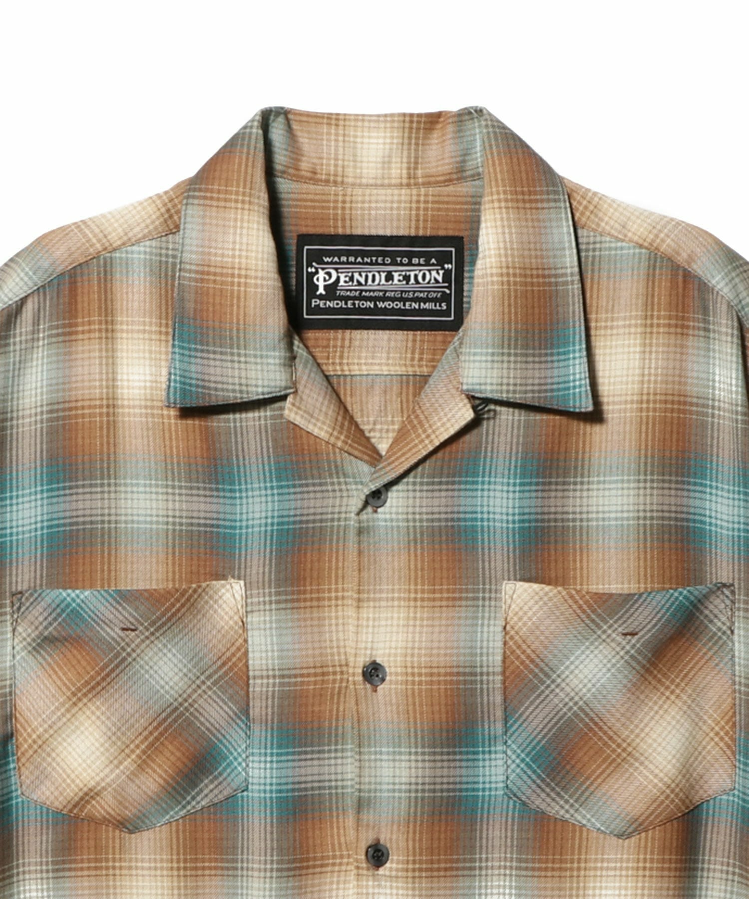 PENDLETON / オンブレチェックオープンカラーシャツ《ESTNATION