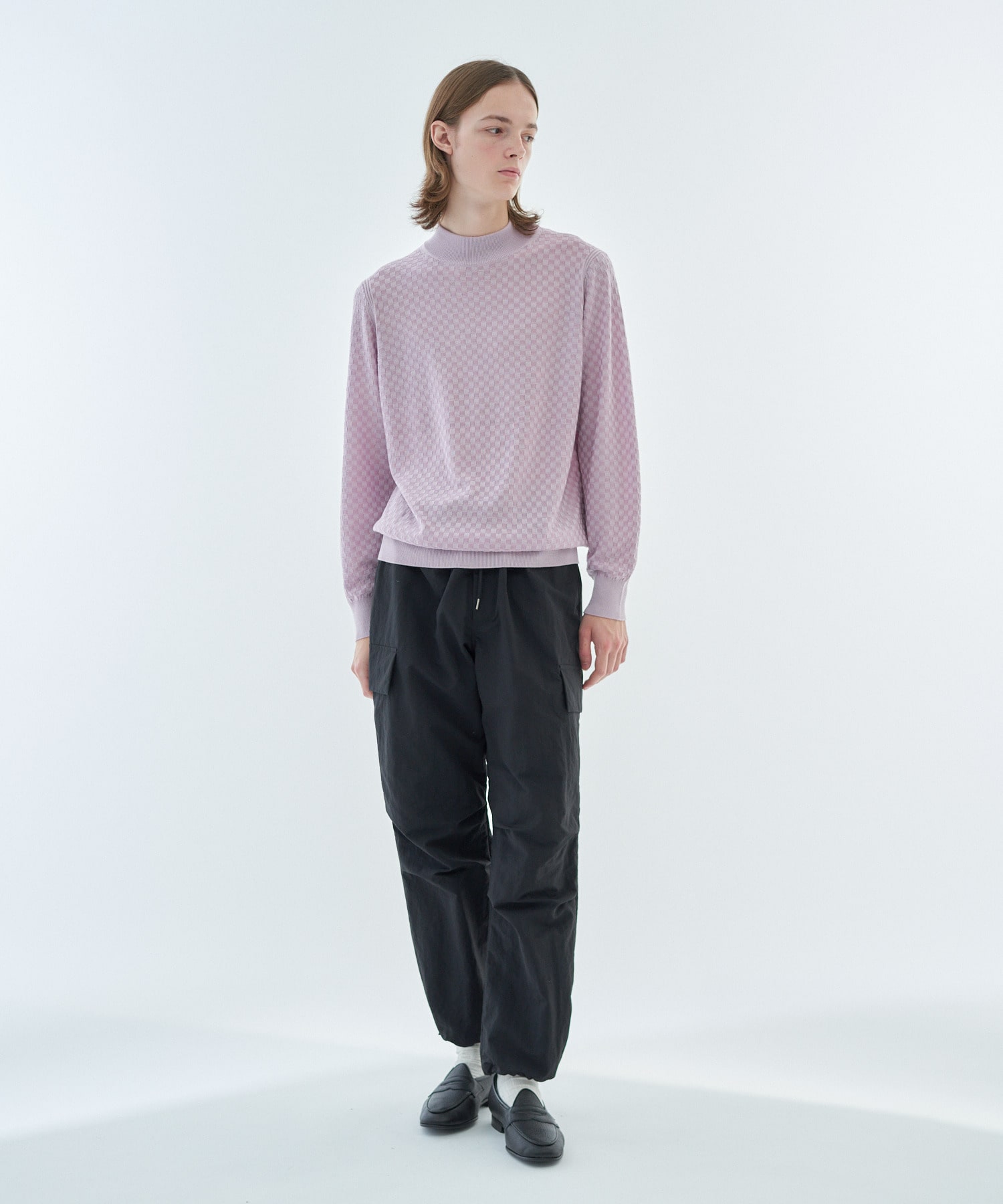 ESTNATION / チェックパターン モックネックニット｜ESTNATION ONLINE