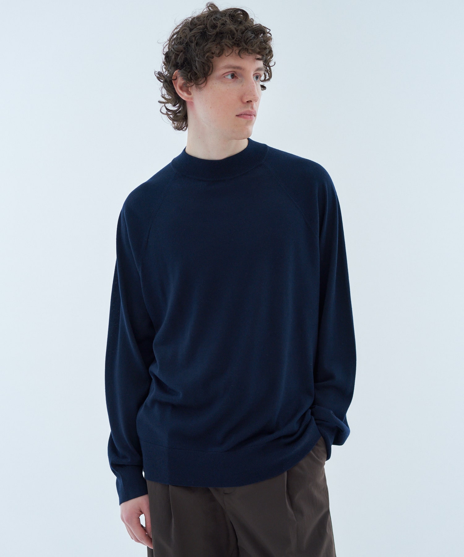 COLUMN / シルクカシミヤ モックネックニット＜THE COLUMN