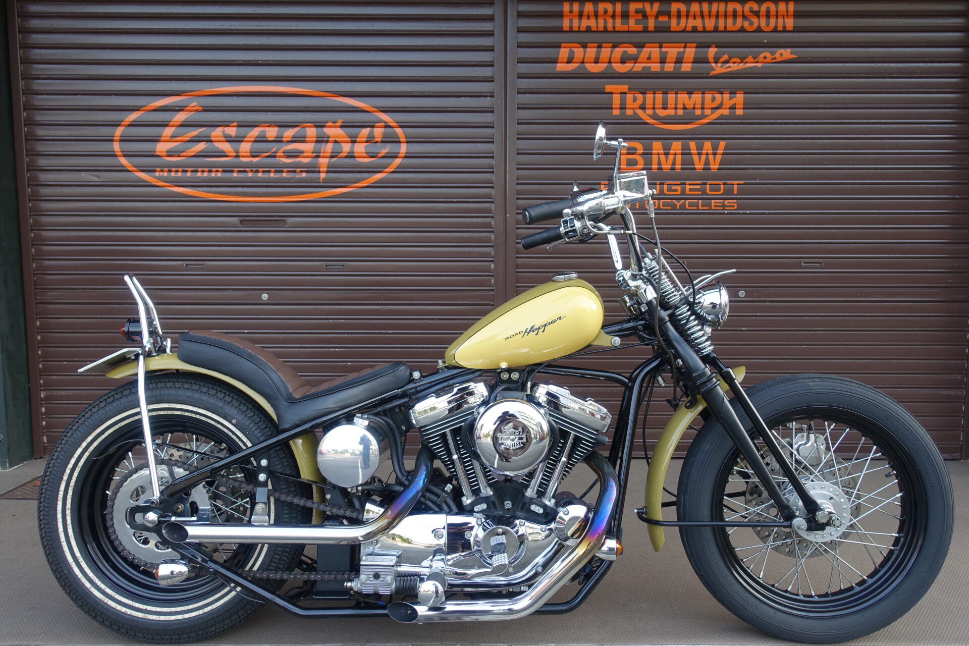 ロードホッパーType2 スラッシュカットマフラー 純正OPコブラシート，F