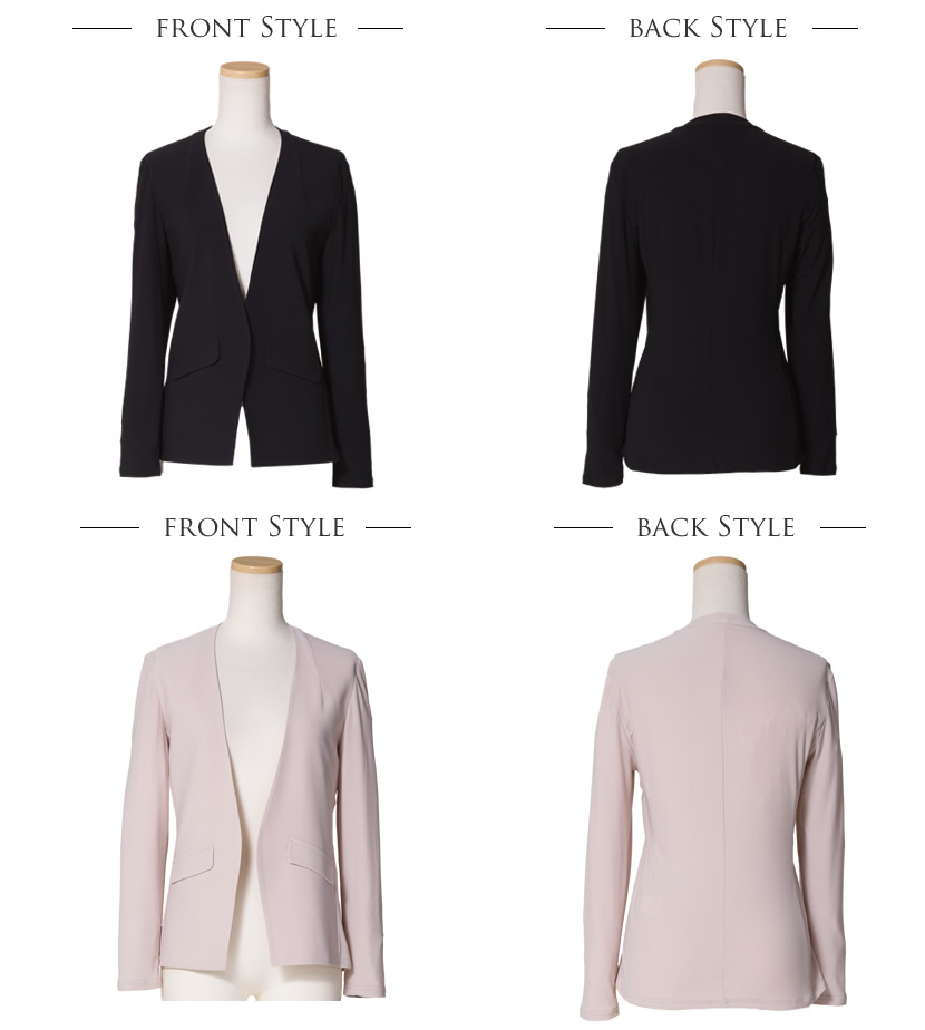 ノーカラージャケット,M,L,XL,レディース,オフィス,セレモニー