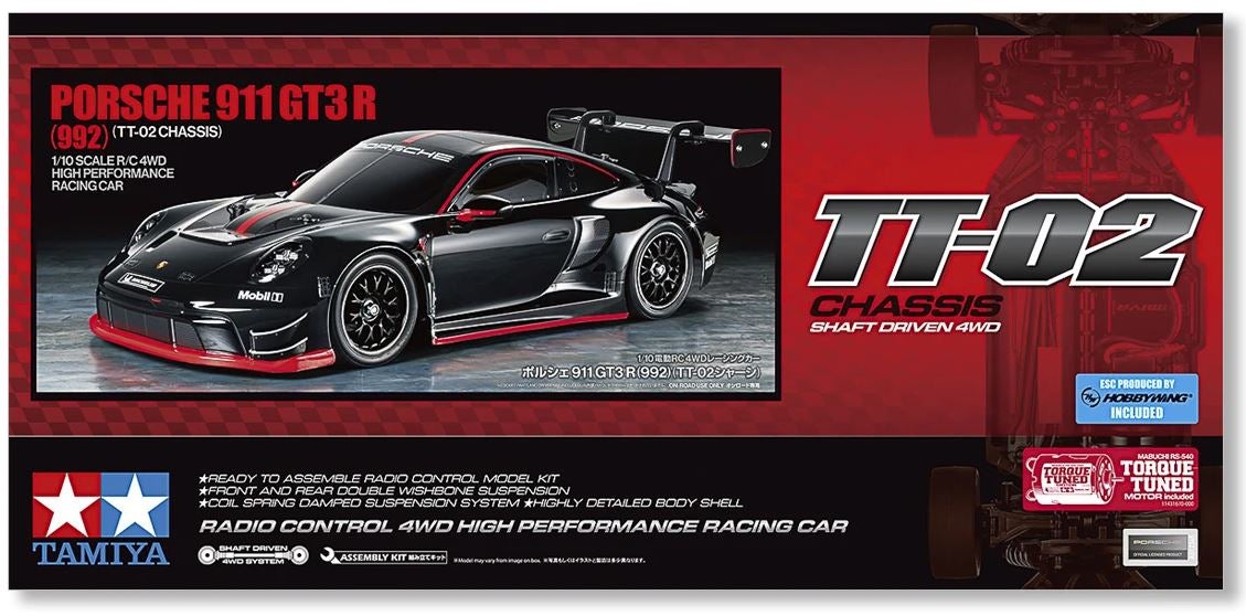 Tamiya Porsche 911 GT3 R (992) - TT-02 - KIT | EuroRC.com