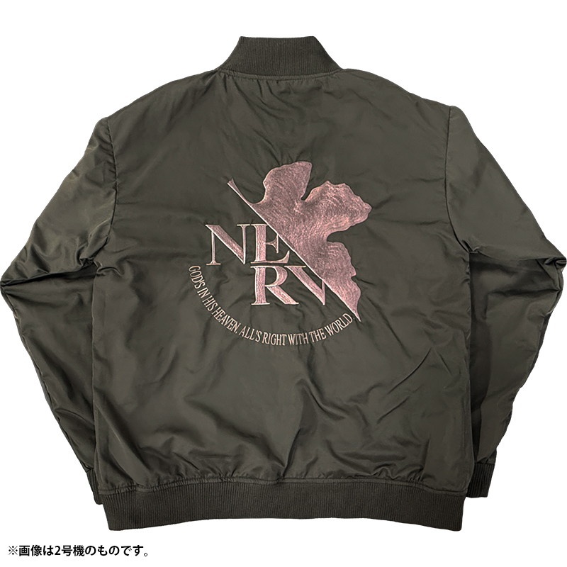 EVAx錦】菊家紋桜初号機/MA-1 リバーシブル総刺繍スカジャン/BLACKx袖