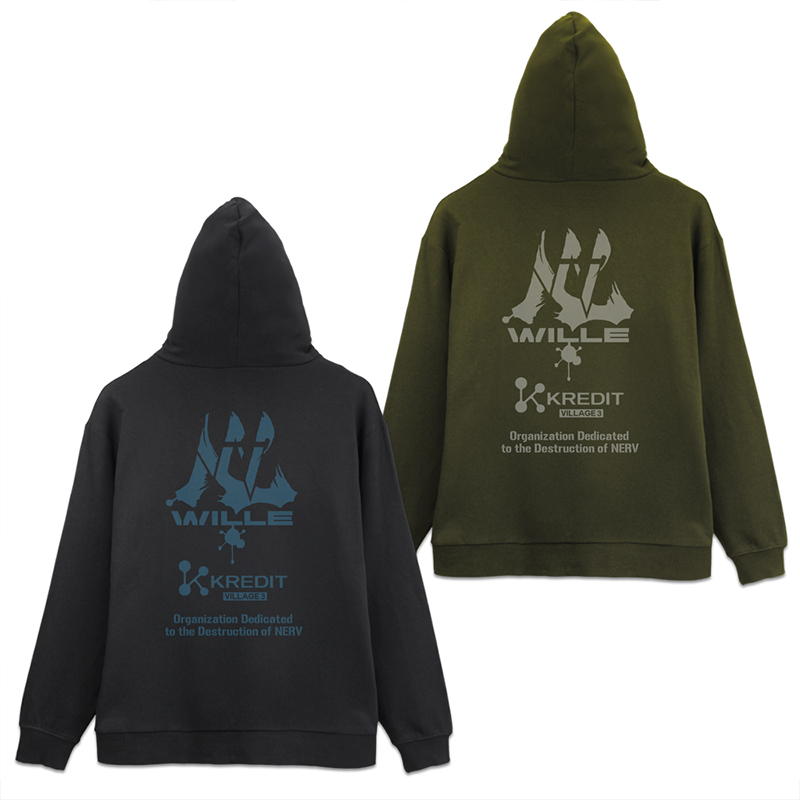 エヴァンゲリオン WILLE＆KREDIT ジップパーカー/MOSS（COSPA) [お届け