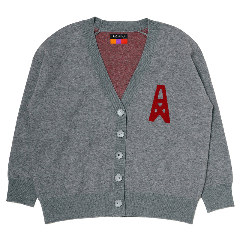 RADIO EVA A237 ICON CARDIGAN/GRAY(SMALL GRAY): ファッション