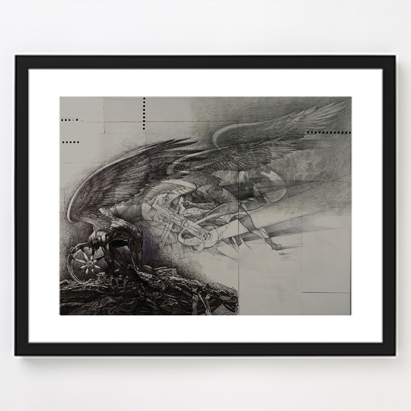 雑 前田真宏 雑画集』発売記念アート展】額装高精彩複製画E（Rock To