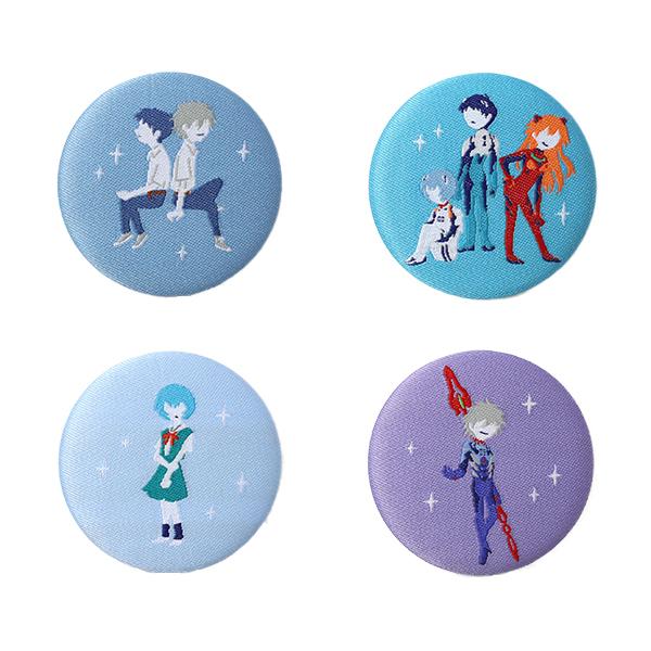 エヴァンゲリオン ゆるパレット/トレーディング織布缶バッジ10個入BOX
