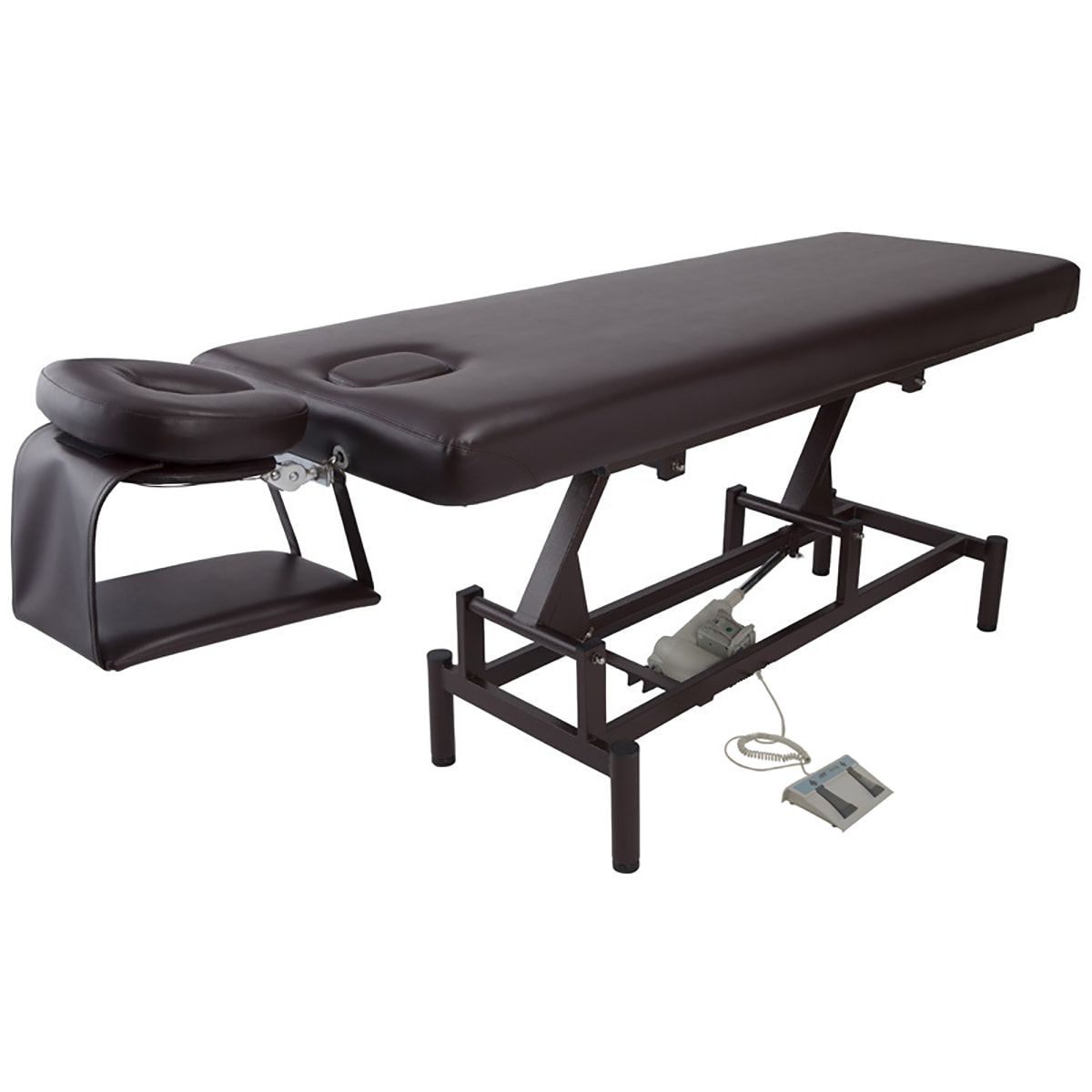 電動昇降マッサージベッドEX ダークブラウン（フェイスマット