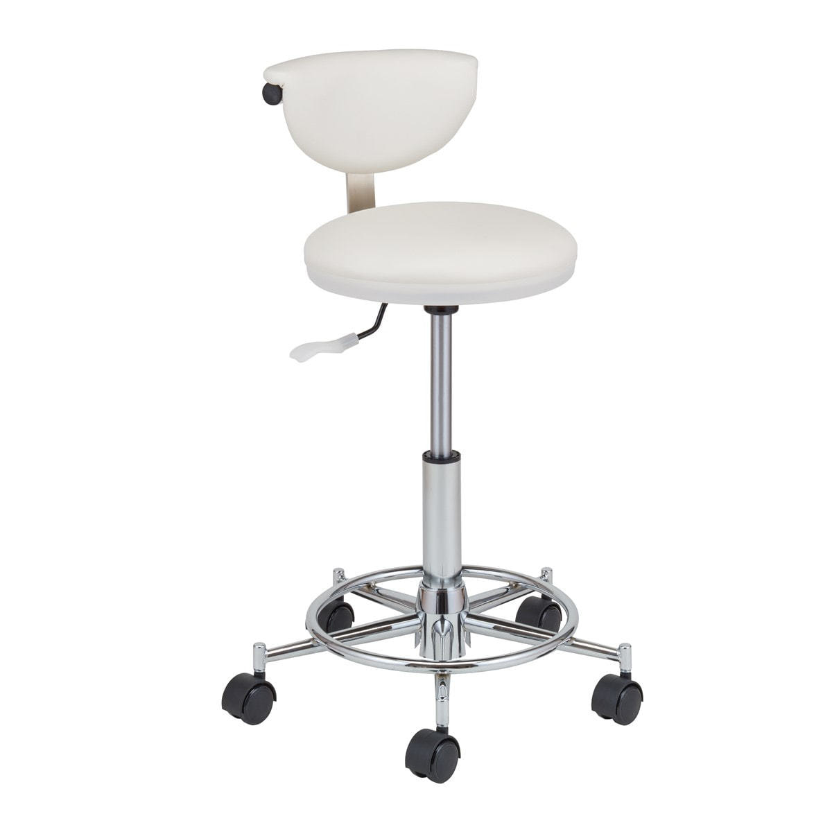 リング付低反発スツール（背もたれ付タイプ/日本製） ブラックの通販