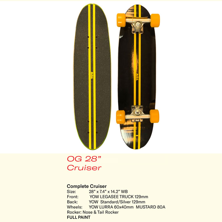 特典付き！】YOW サーフスケート サーフクルーザー ヤウ OG 28インチ