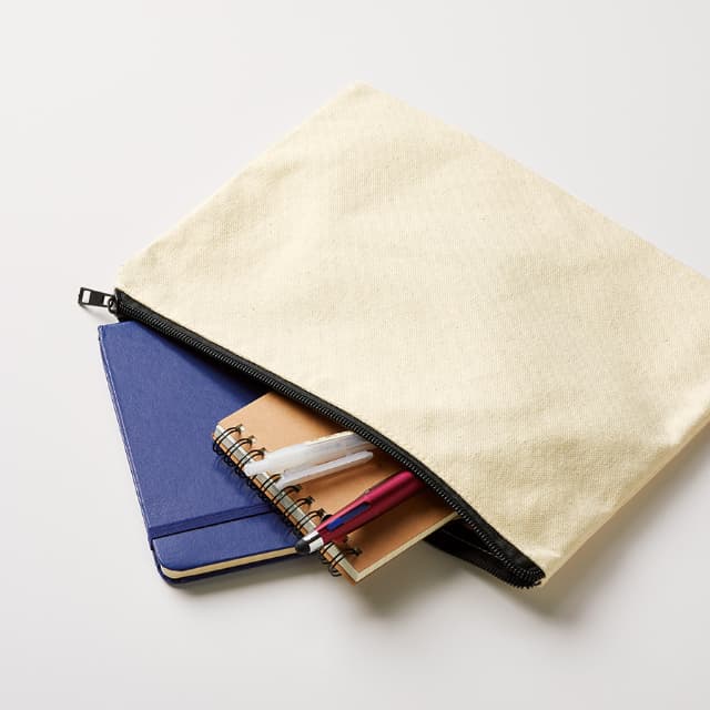 キャンバスフラットポーチ（L）[MARKLESS STYLE TR-0895]｜オリジナル