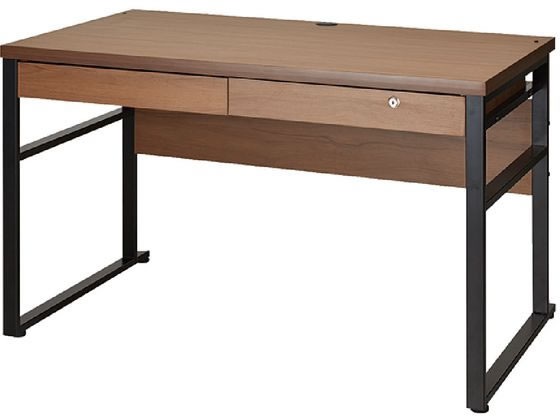 ニトリ デスク ブリザ 引出し付 W120×D70×H72 ミドルブラウン 通販