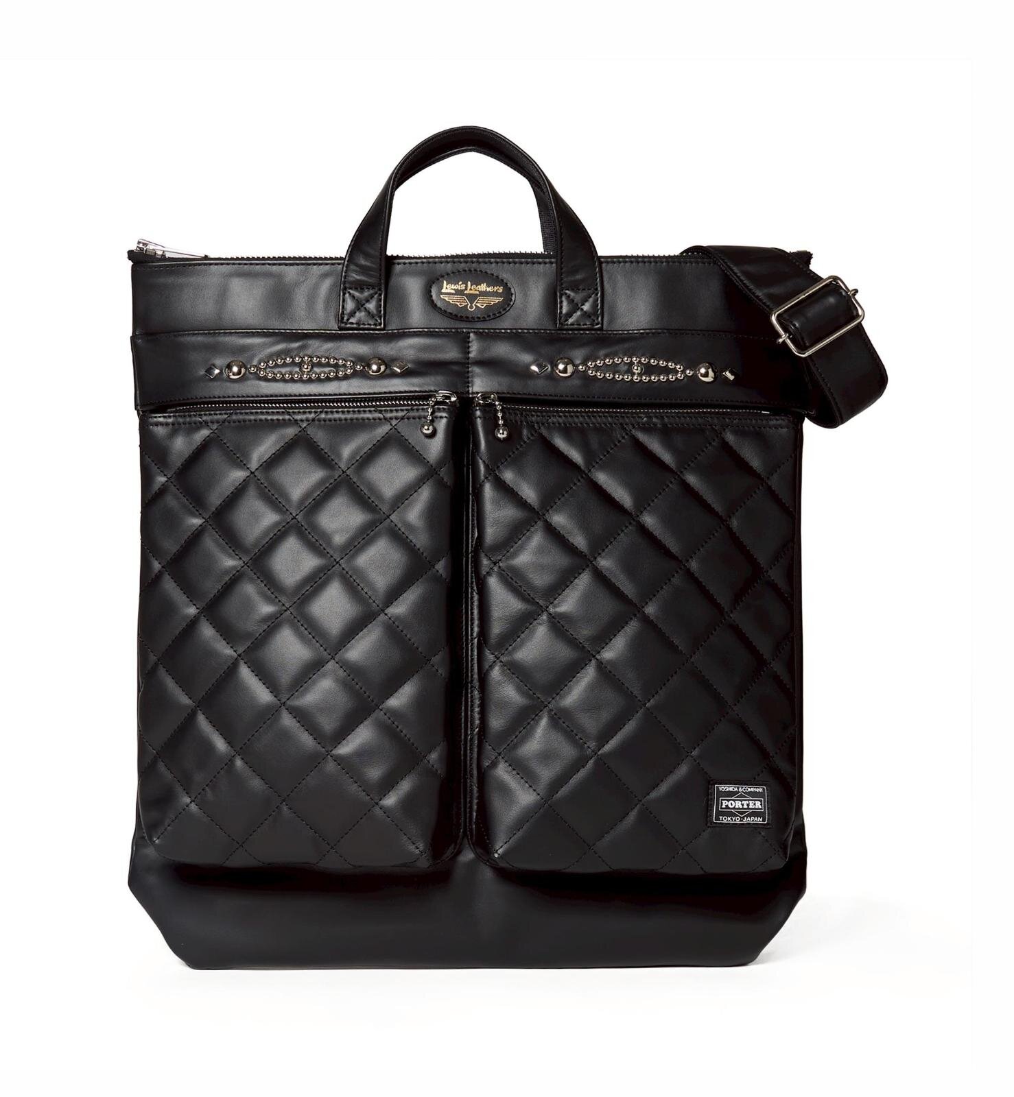 ポーター×ルイスレザーズ“ダイヤモンドキルト”のレザーヘルメット