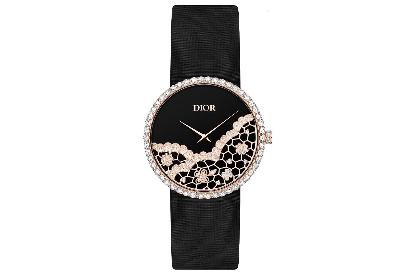 ディオール“花柄レース”の新作ジュエリーウォッチ、煌めくダイヤモンド