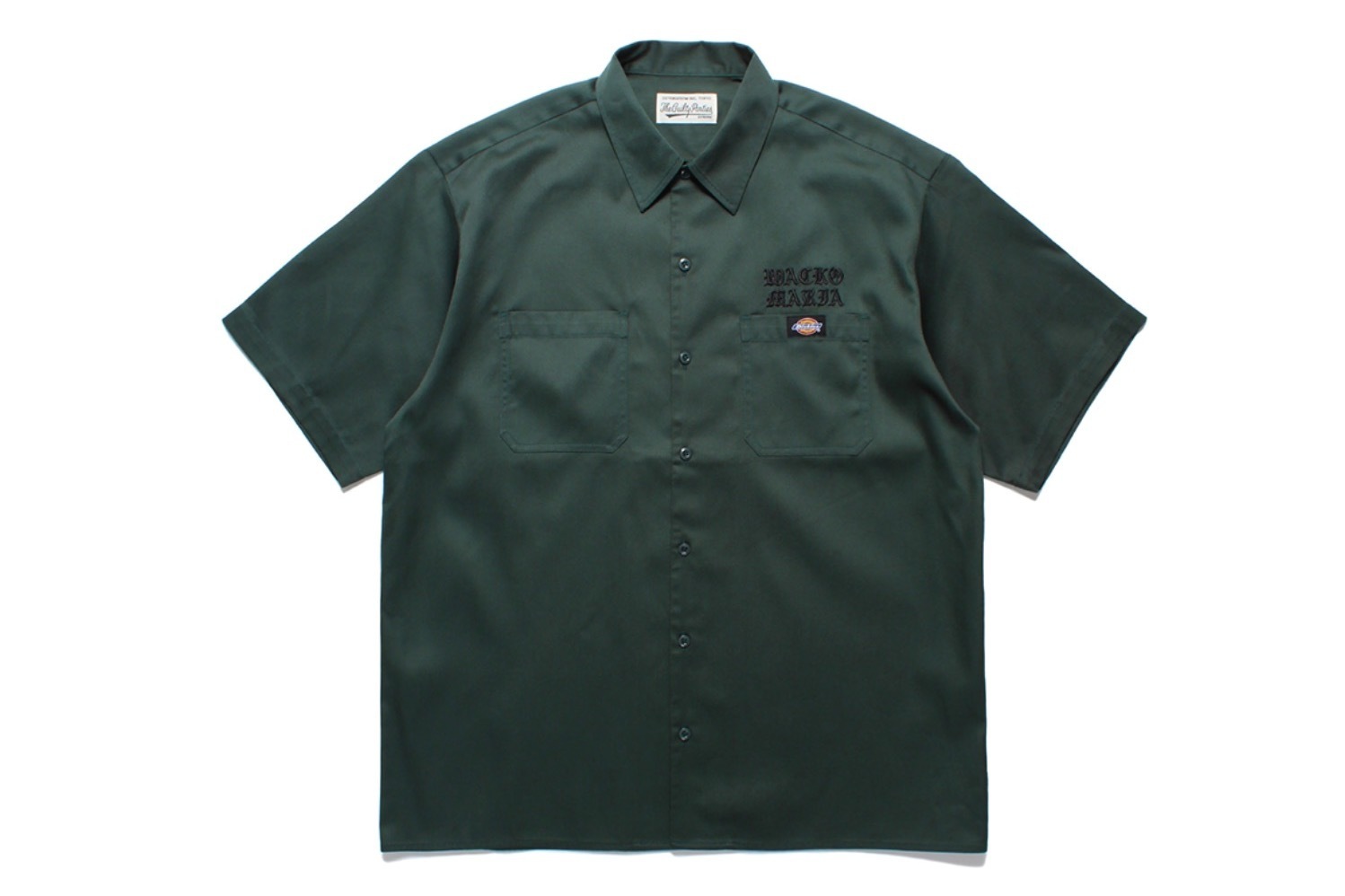 ワコマリア×ディッキーズ“ロゴ刺繍入り”ワークシャツ＆1タックパンツ