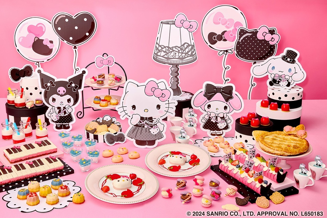サンリオ「ハローキティ」スイーツビュッフェ、“りんごとリボン”の