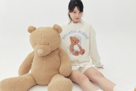 ジェラート ピケ“おやすみベア”のルームウェア、ふんわりニット