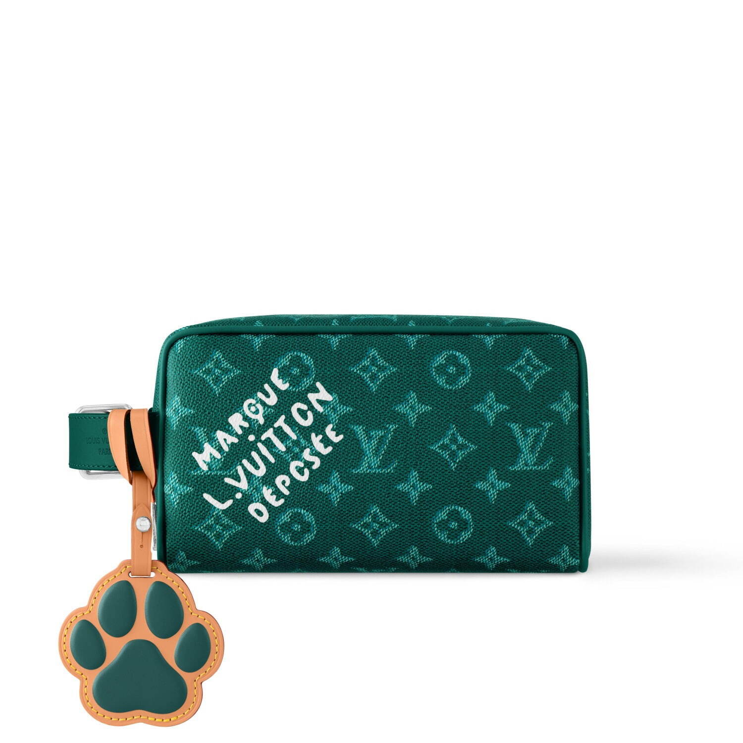 ルイ・ヴィトン“犬の肉球”チャーム付きメンズバッグ、鮮やかなイエロー