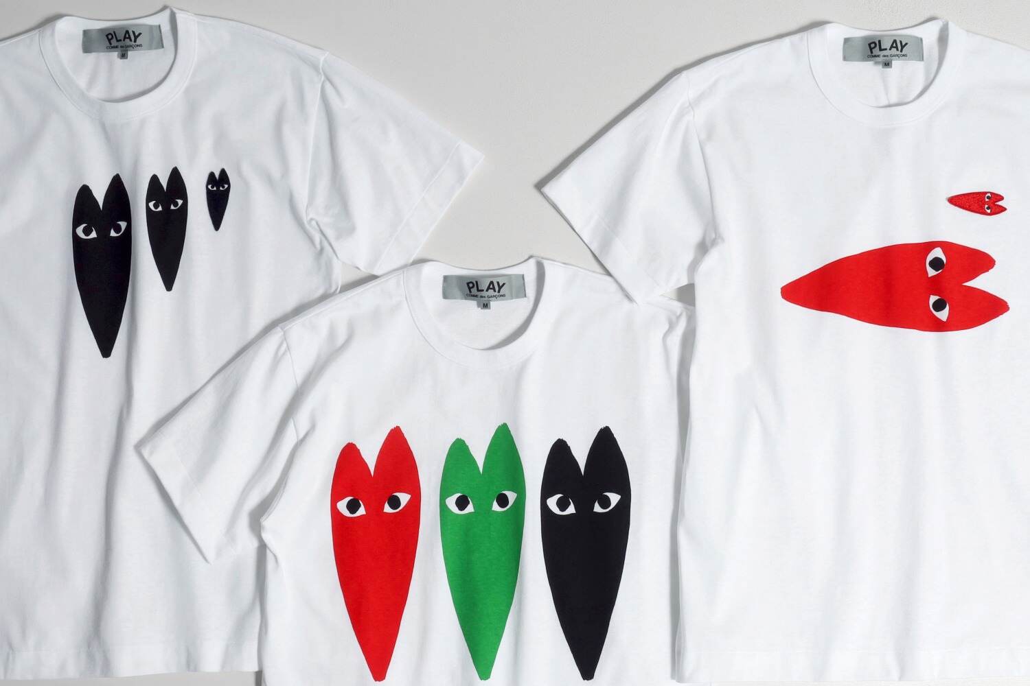 プレイ・コム デ ギャルソン青山限定Tシャツ、引き伸ばしたハート