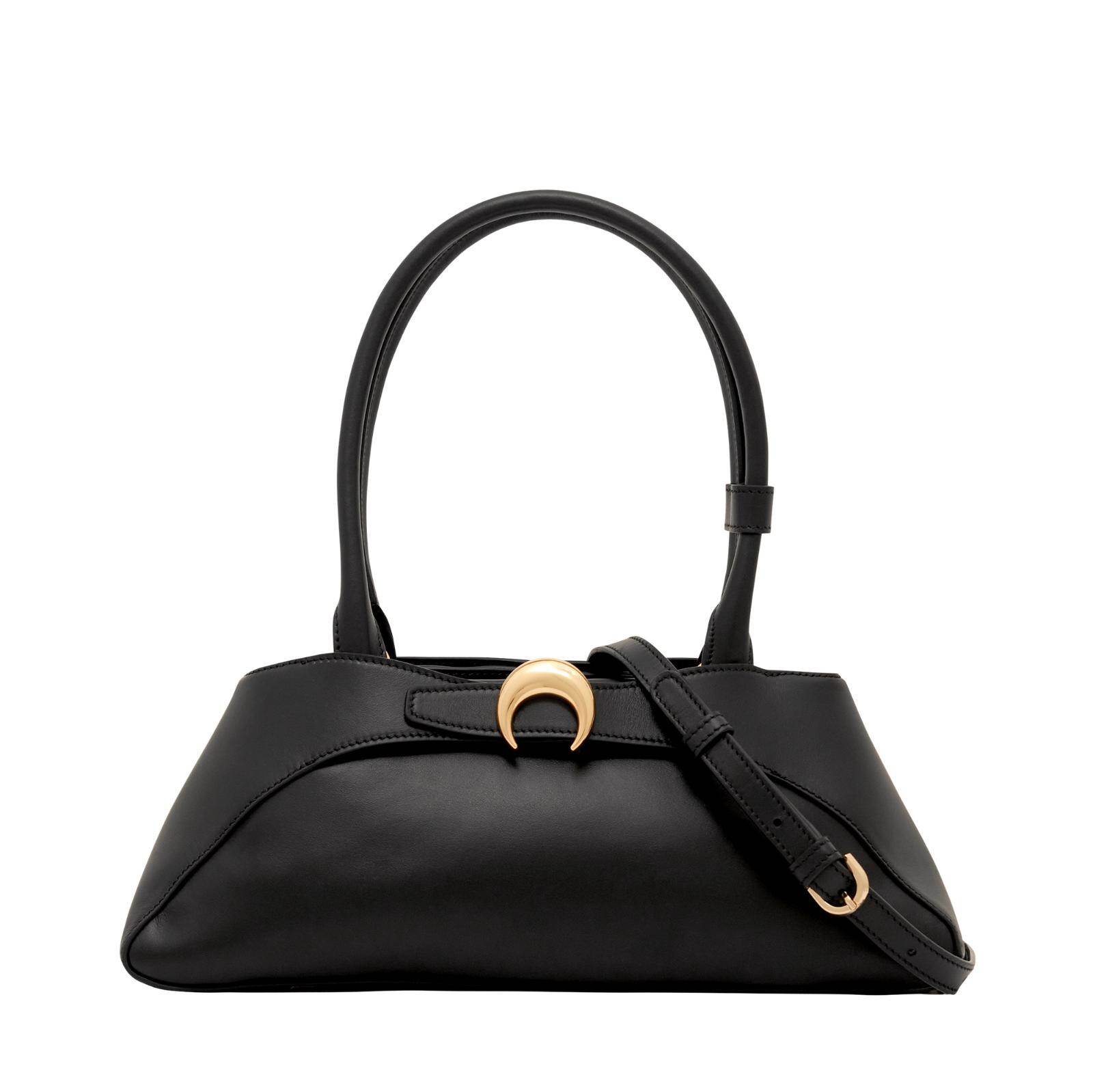 マリーン セル“三日月メタル”輝くハンドバッグ、ムーンモチーフ総柄