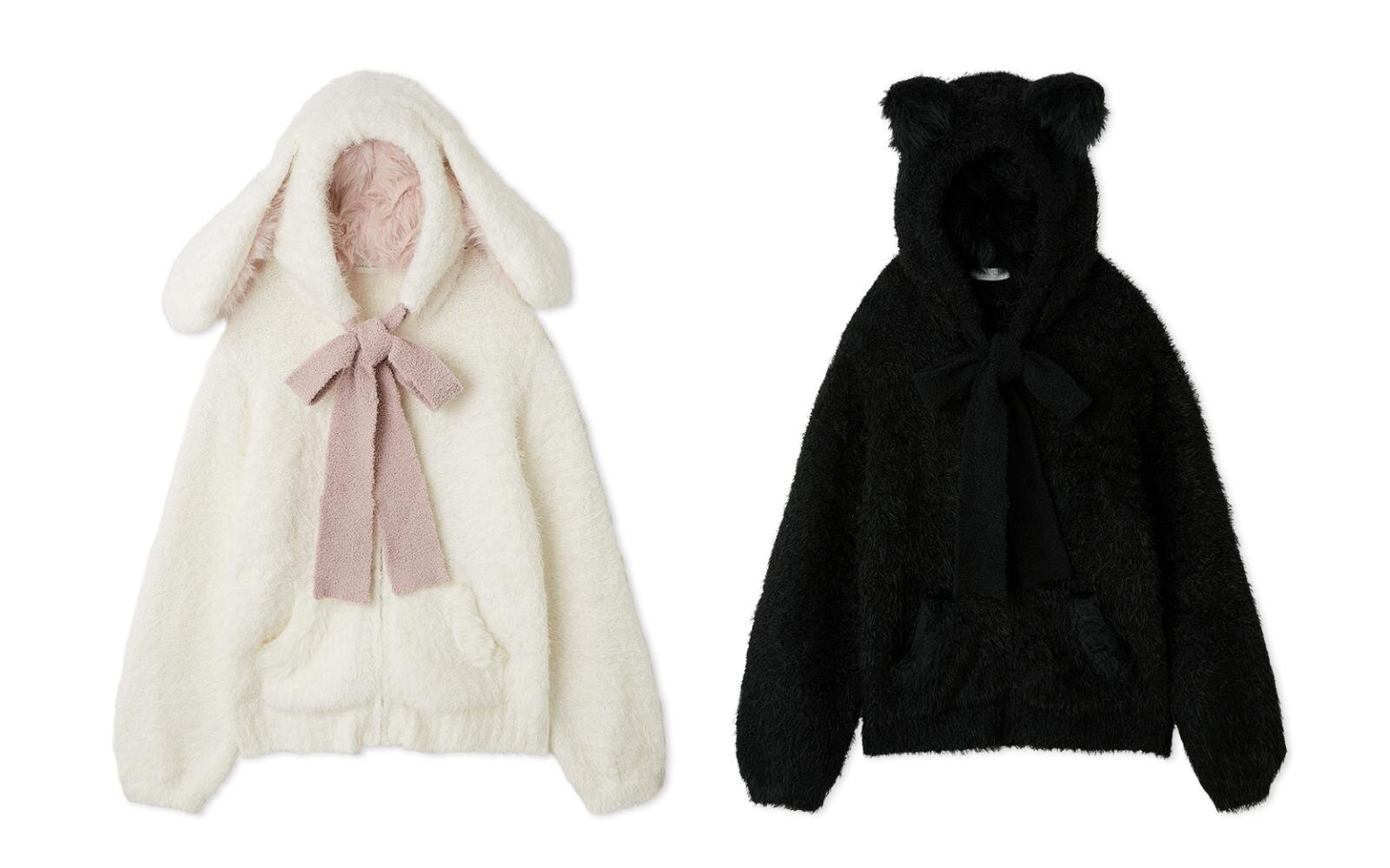 スナイデル ホーム“黒猫と白うさぎ”のハロウィンルームウェア、耳付き