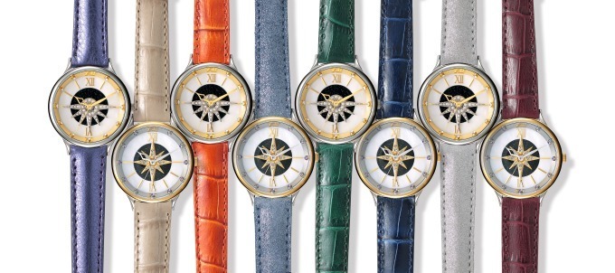 スタージュエリーのクリスマスジュエリー＆時計、太陽と月の幻ウォッチ