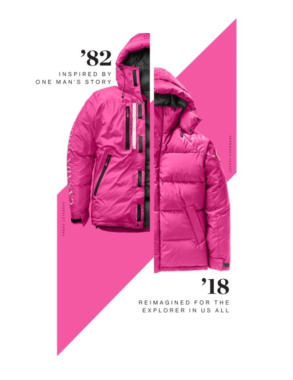カナダグースの限定ダウンジャケット、撥水生地＆7色のネオンカラー