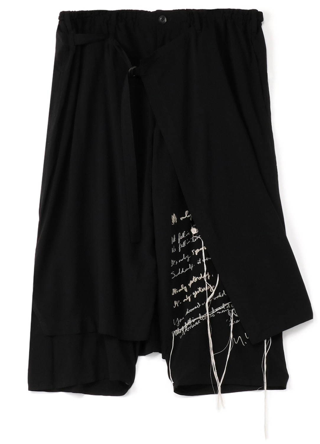 ヨウジヤマモト オム“山本耀司が綴った歌詞”入りシャツ＆パンツ - 阪急