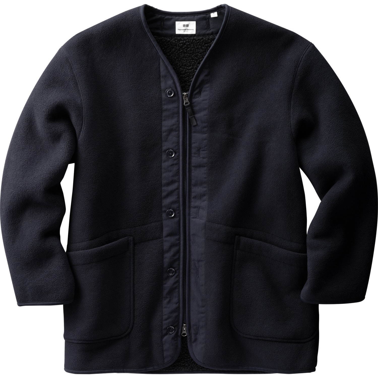 ユニクロ×エンジニアド ガーメンツのメンズフリース、ナイロン切り替え