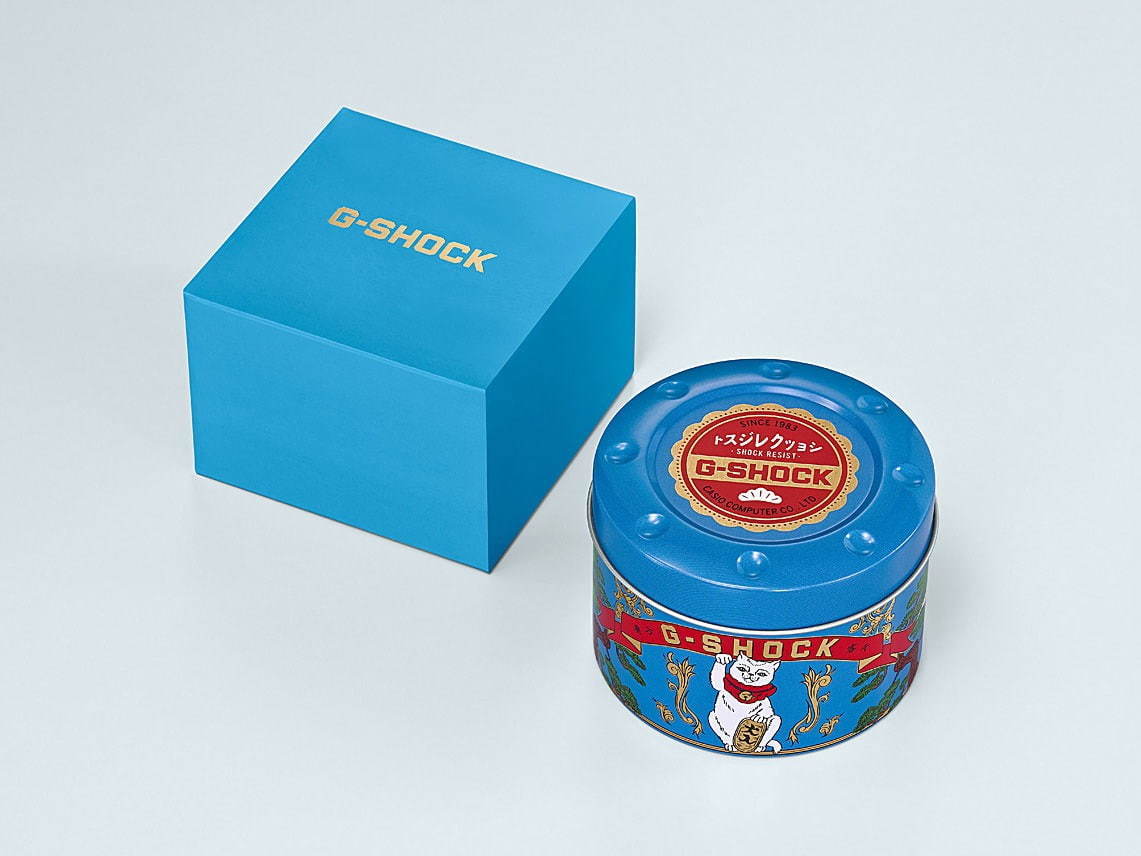 G-SHOCK“招き猫”モチーフの新作腕時計、首輪や鈴着想のカラー＆招き猫