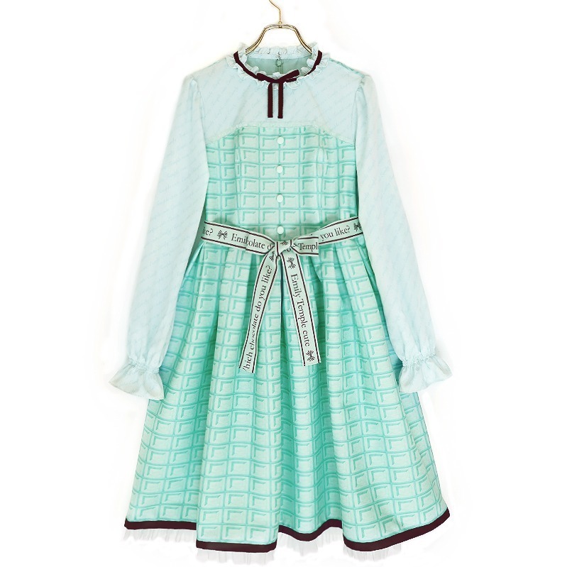 エミリーテンプルキュート“チョコレート”柄ワンピース、ミントやミルク