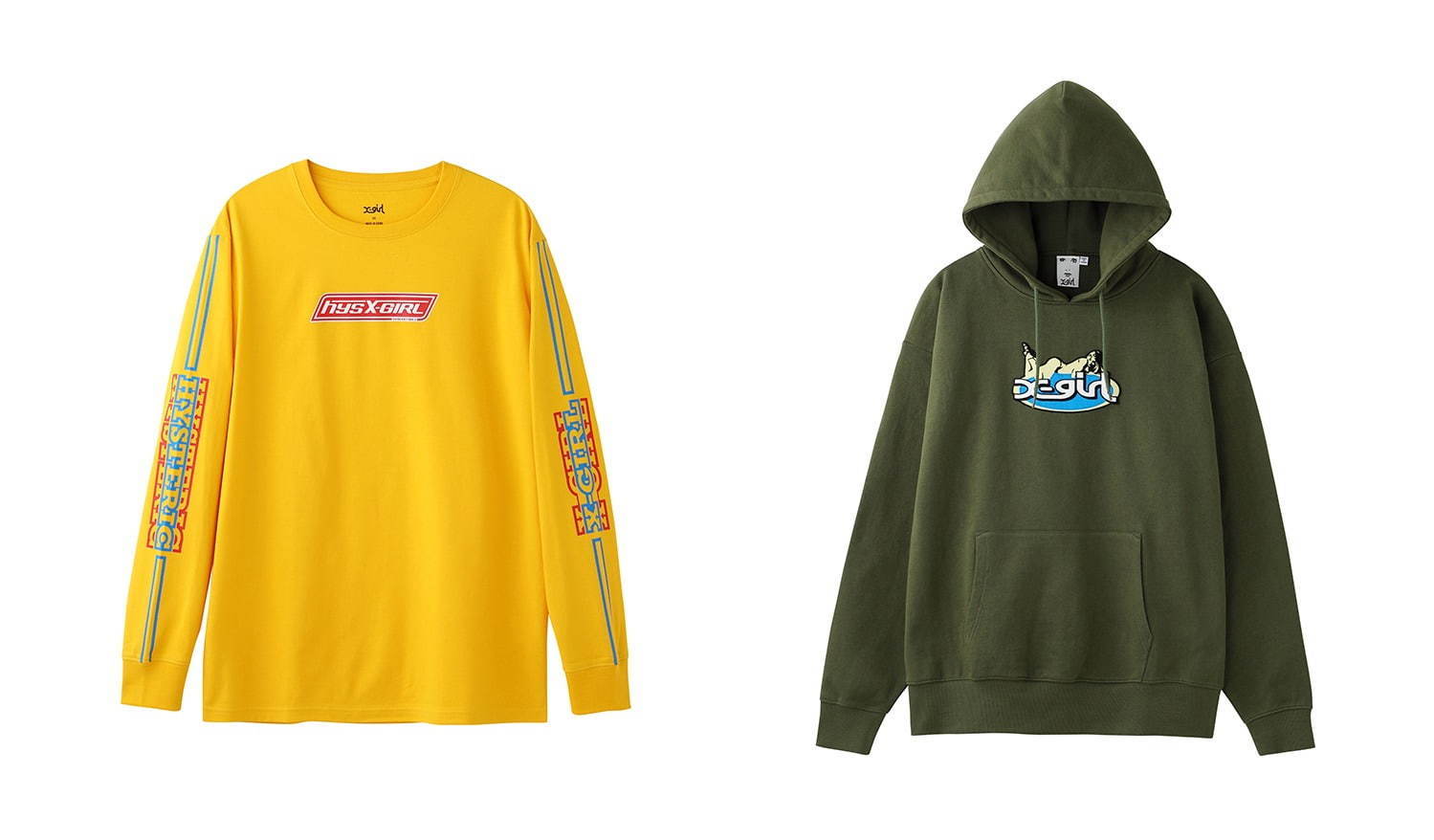 X-girl×ヒステリックグラマーの第2弾コレクション、コラボグラフィック