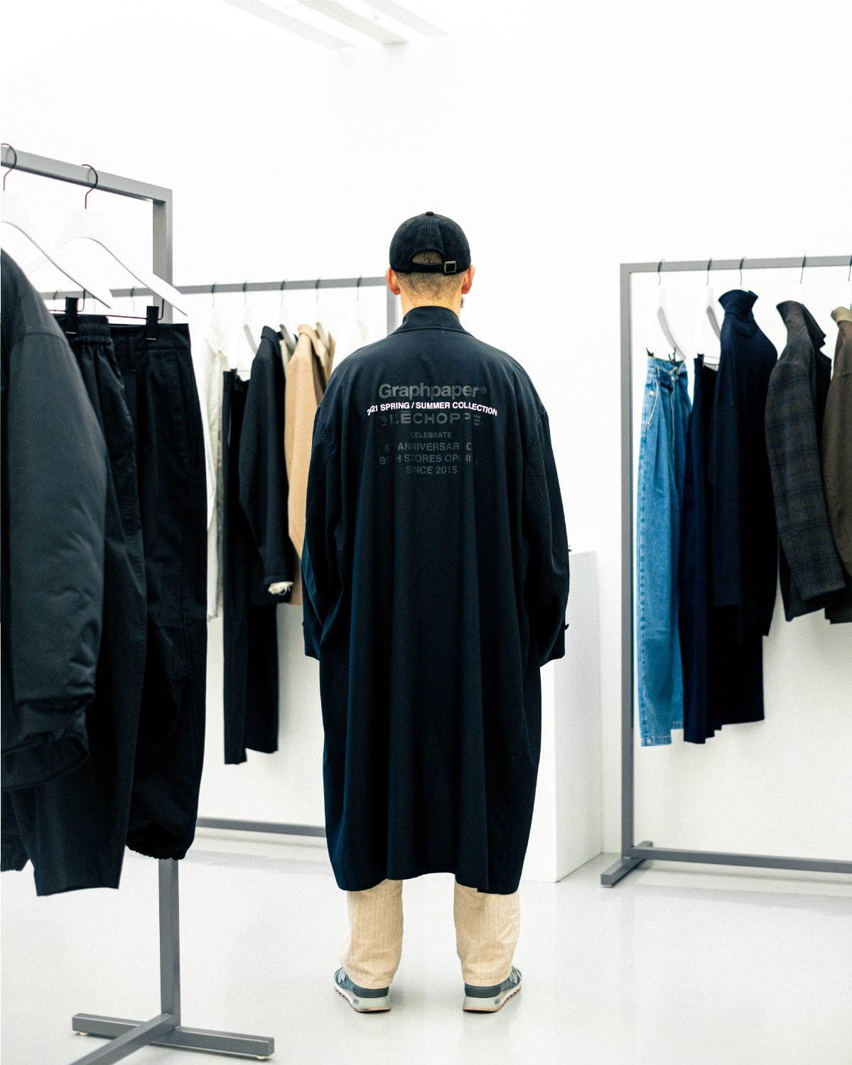 グラフペーパー×レショップ“バックプリント入り”シャツコート