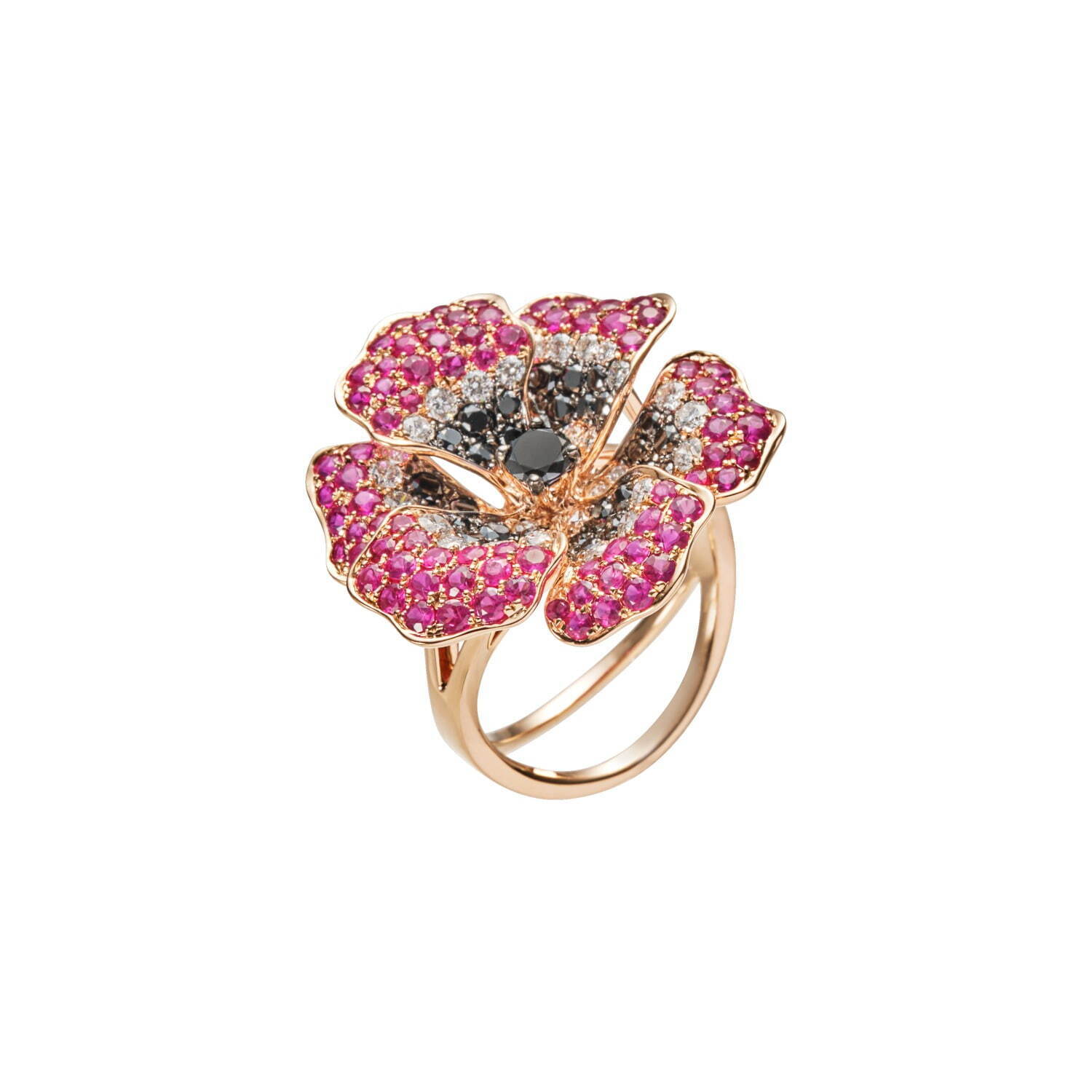 ミオ ハルタカ“花”の新作ジュエリー、花びらが動くさくら＆花言葉の