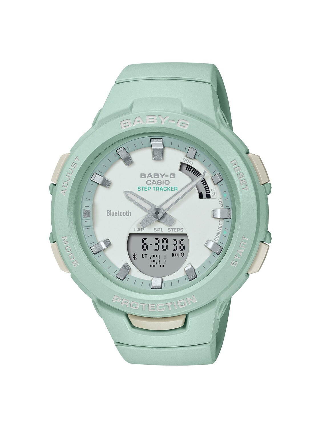 BABY-G「BSA-B100CS」“スマホ連携＆ヘルス管理”腕時計に、パステル