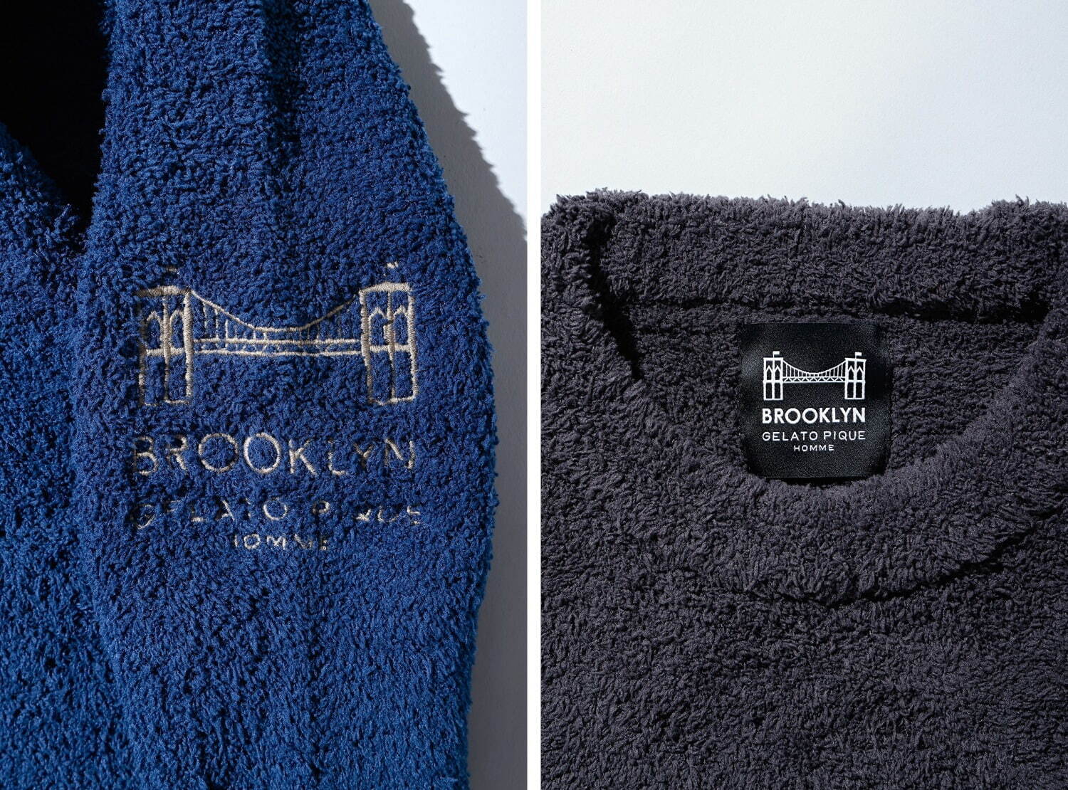 ジェラート ピケ オム×バーニーズ ニューヨーク、”ふわもこ”素材のロゴ