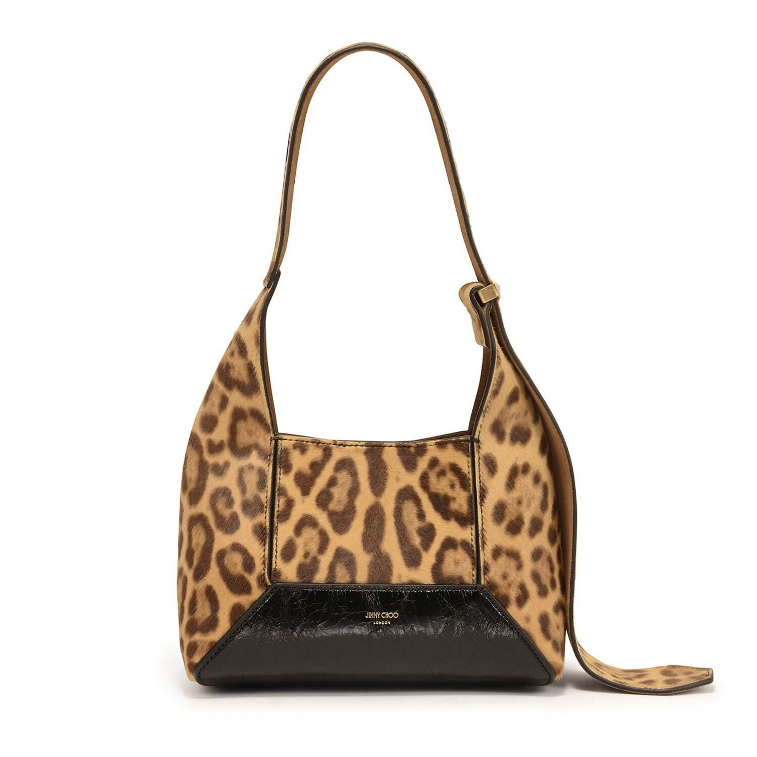 ジミー チュウ24年冬ウィメンズ「レオパード柄」ホーボーバッグ