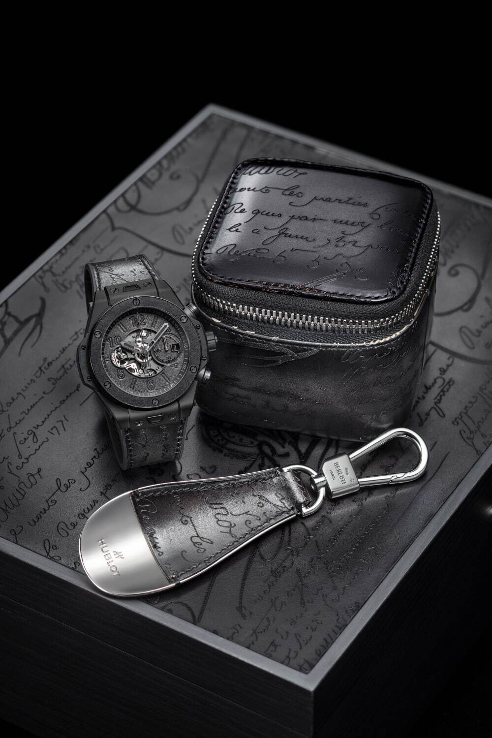 ウブロ×ベルルッティ“オールブラック”の腕時計「ビッグ・バン