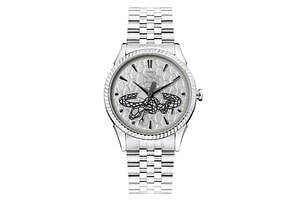 ヴィヴィアン・ウエストウッド“蛇が絡まる”オーブの腕時計、ヘビ革模様