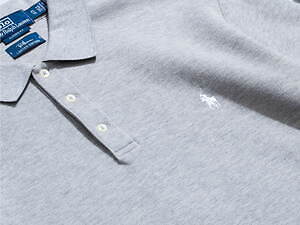 ポロ ラルフ ローレン“白のポロ ポニー刺繍”×グレー地トラック