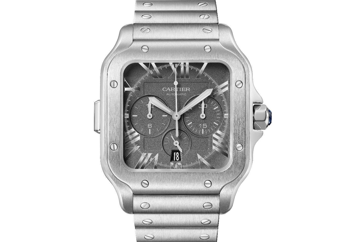 カルティエの腕時計「サントス」に限定ウォッチ、サテン仕上げのベゼル