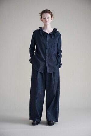 Y's“パッチワーク風”ジャカード織ドレス＆トグルボタン付き