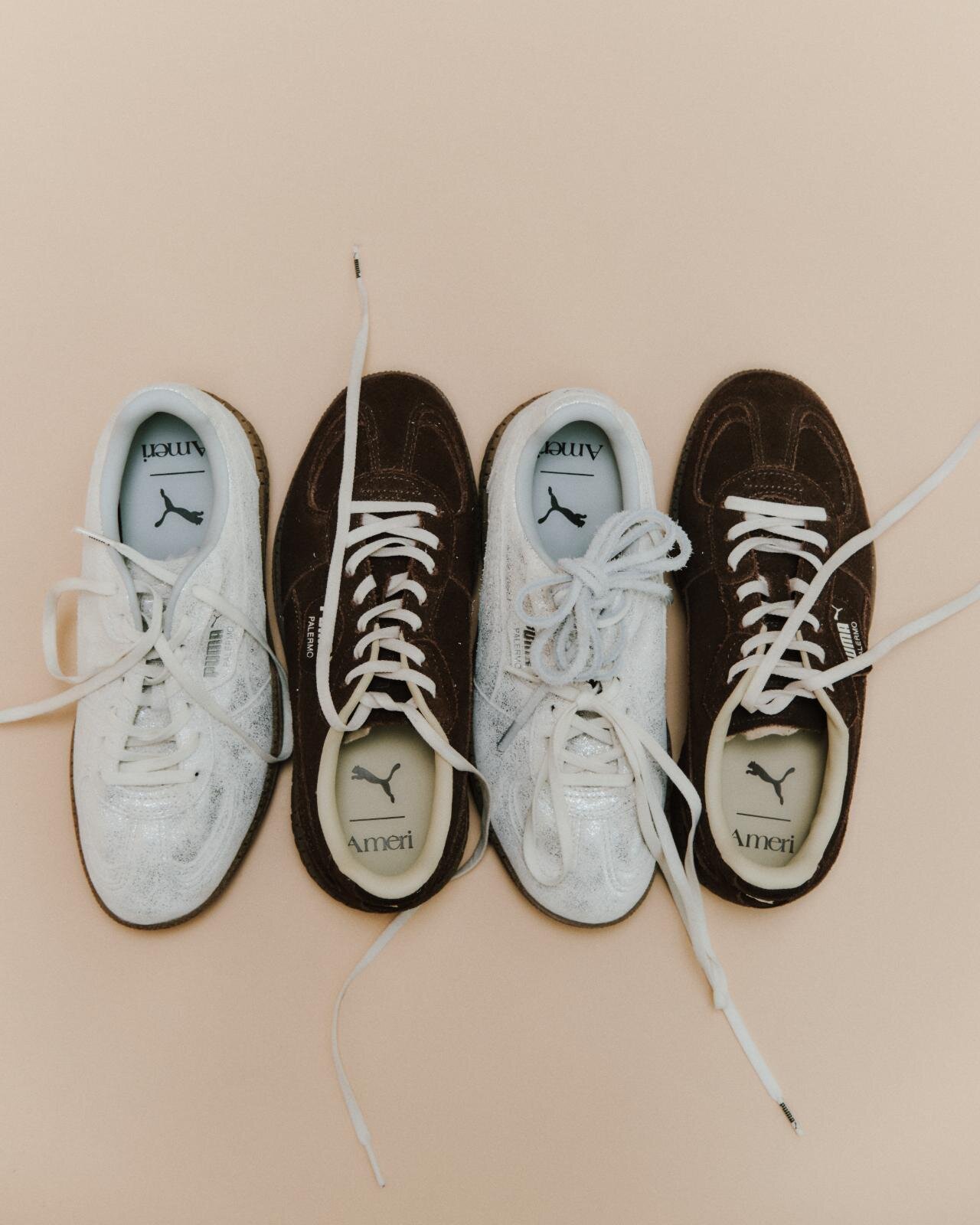 プーマ×アメリのコラボスニーカー「パレルモ モーダ」シルバー箔