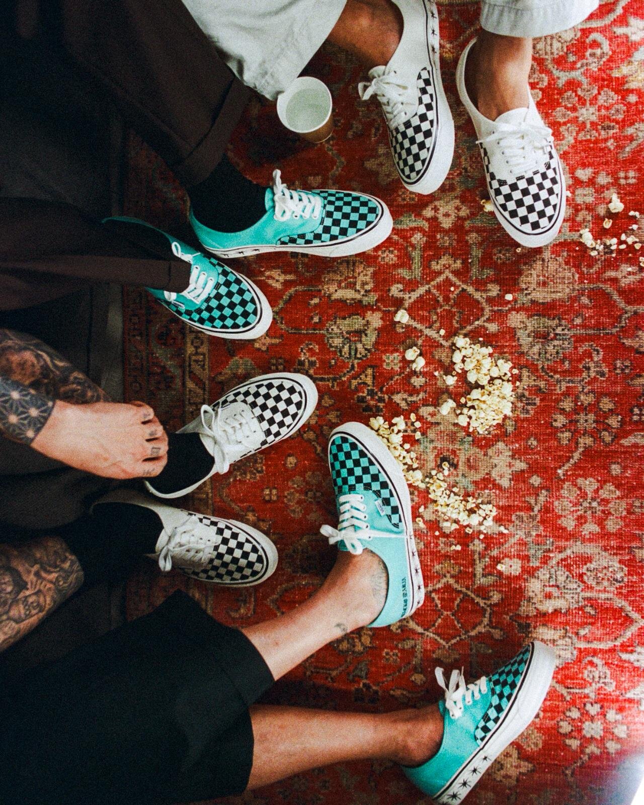 Vans×ワコマリア”チェッカーボード”柄「オーセンティック」スニーカー