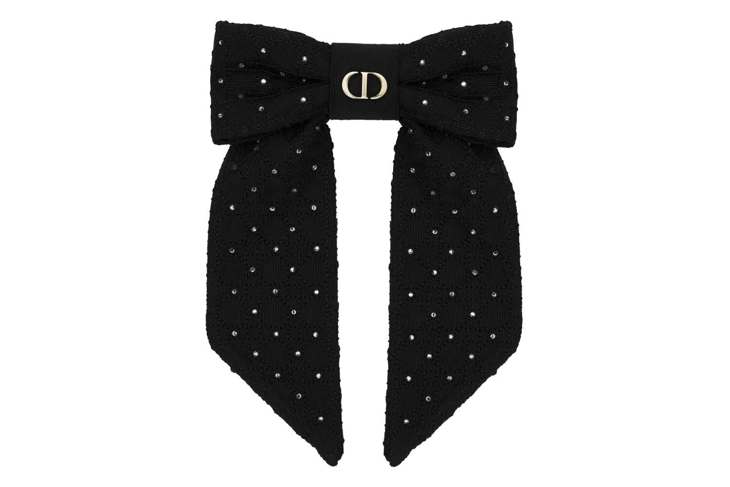 ディオール“大ぶり黒リボン”のヘアアクセサリー、CDシグネチャー輝く
