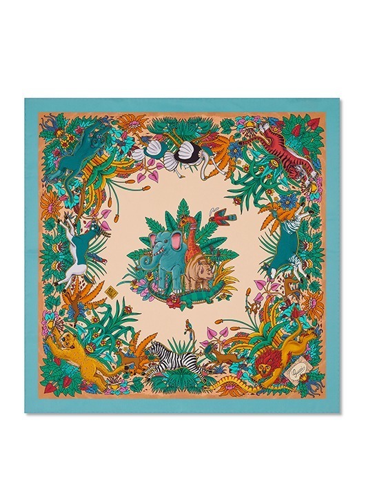 グッチのシルクスカーフ「90 x 90」アーティストが“GGパターン”や花柄